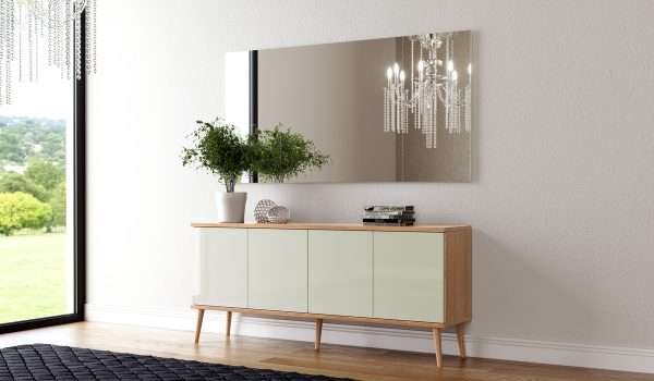 CONSOLA180CM C/4 PUERTAS - FREIJO / OFF WHITE
