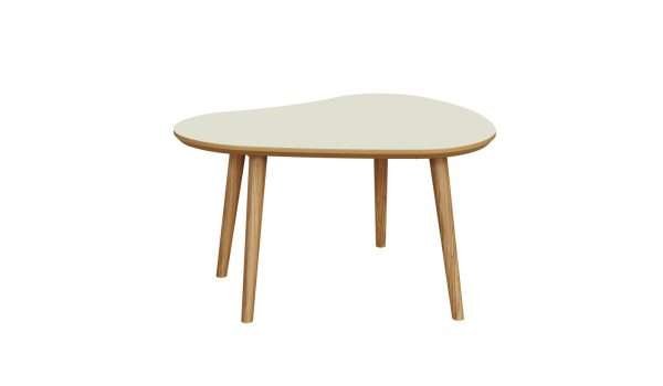 MESA DE CENTRO ORGANICA 79CM - OFF WHITE / FREIJO - Imagen 3