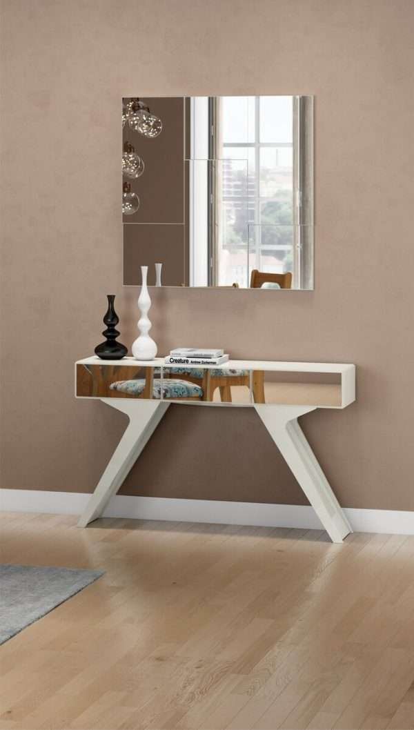 PANEL DE PARED 90CM - OFF WHITE/ESPEJOS
