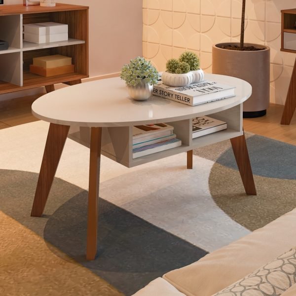 MESA DE CENTRO DIVA OFF WHITE/ CEDRO - Imagen 5
