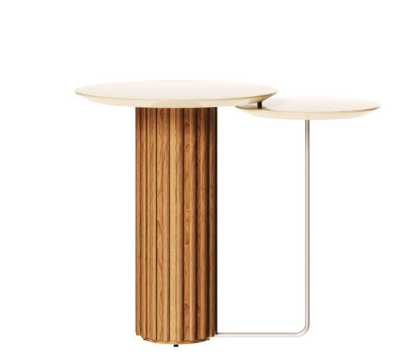 MESA LATERAL DUPLA LIVING OFF WHITE VIDRIO