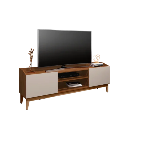 RACK RAVENA 160CM TV CEDAR / OFF WHITE HIGH GLOSS