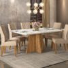 MESA PARMA-TAMPO CHANF. CURVO MAD/VD PINTADO TRAV 1700*900*25 RUSTICO TERRARA/ OFF WHITE