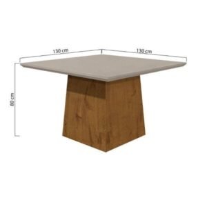 MESA NEVADA 130 CM BLANQUECINA