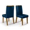 SILLA ISIS MADERA IPE/ VELUDO NAV
