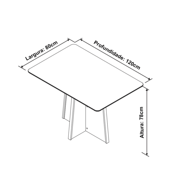 MESA CELEBRARE 120 CM  ROBLE NATURAL/ BLANQUECINO