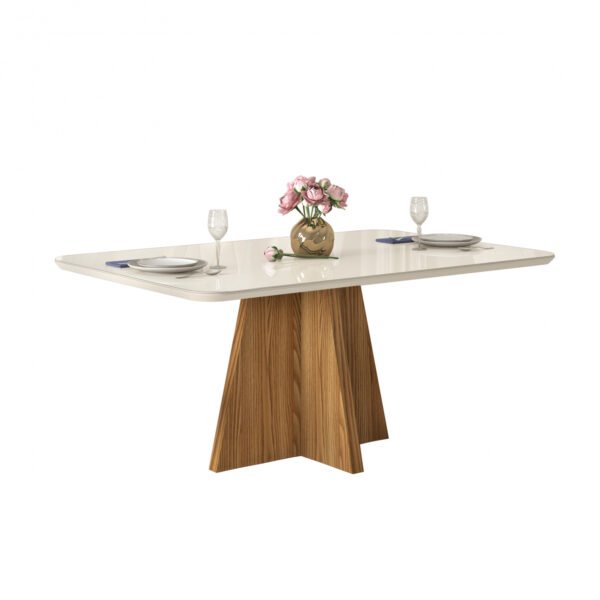 MESA PARMA-TAMPO CHANF. CURVO MAD/VD PINTADO TRAV 1700*900*25 RUSTICO TERRARA/ OFF WHITE