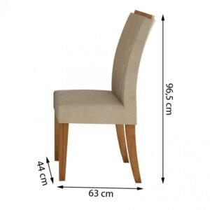 SILLA  ATACAMA  TERCIOPELO CREMA NATURAL/ ROVERE NATURALE