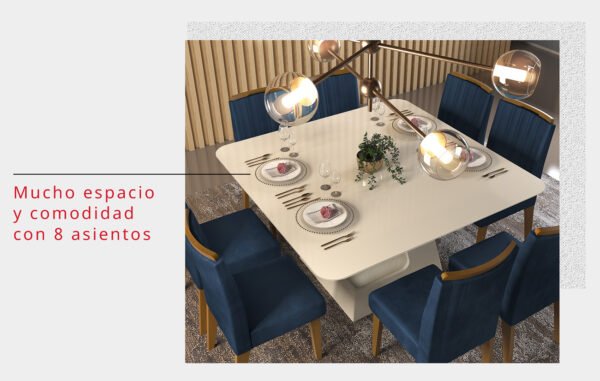 MESA DALA- TAMPO CHANF.CURVO MAD/VD 1360X1360X30 CARVALHO NOBRE/ OFF WHITE