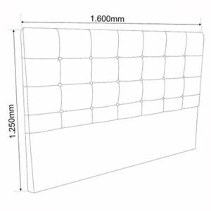 CABECERA IMPERIAL BLANCO 160x125 CM