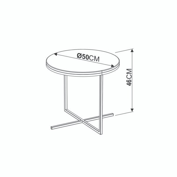 MESA 4815 BLANCO/DORADO