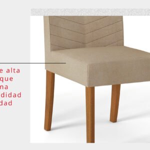 SILLA SERENA RUSTICO TERRARA/LINO BRONCE