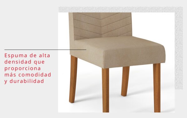 SILLA SERENA RUSTICO TERRARA/LINO BRONCE
