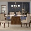 MESA ITALIA 900- TAMPO CHANF.CURVO MAD/ VD PINTADO 1700X900X30 RUSTICO MALBEC /OFF WHITE