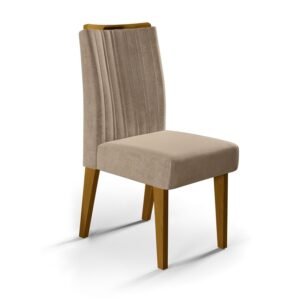 SILLA ISIS MADERA IPE/ VELUDO KRAFT