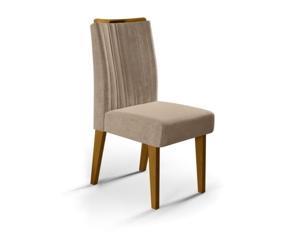SILLA ISIS MADERA IPE/ VELUDO KRAFT