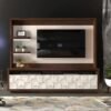 HOME CAVALLI COM 3D ARRAIA CINAMOMO CASTANHO/ OFF WHITE
