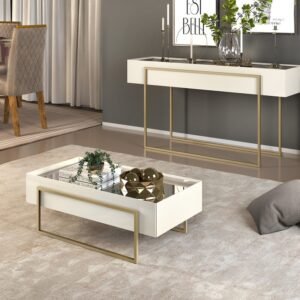 MESA DE CENTRO PILAR OFF WHITE