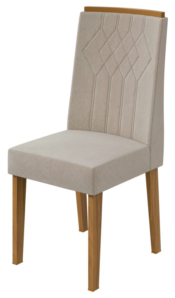 SILLA EXCLUSIVE TERCIOPELO CREMA NATURAL/ ROVERE NATURAL