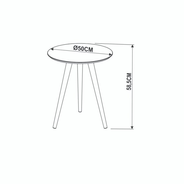 MESA LATERAL BLANCO