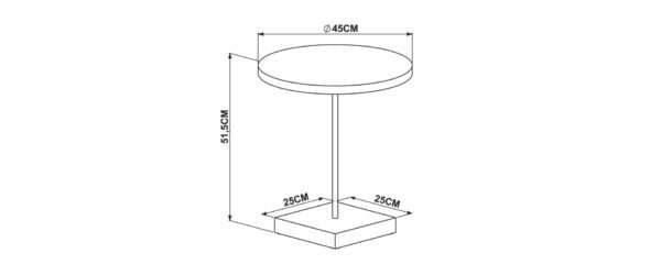 MESA LATERAL 7861 MARQUINA/NEGRO
