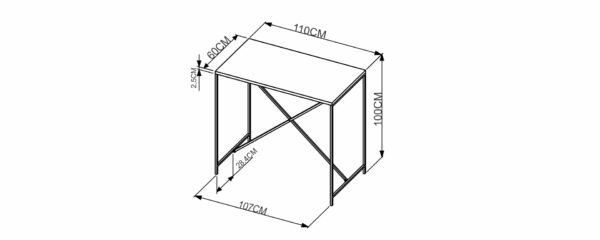 COUNTER TABLE VERMONT/COBRE