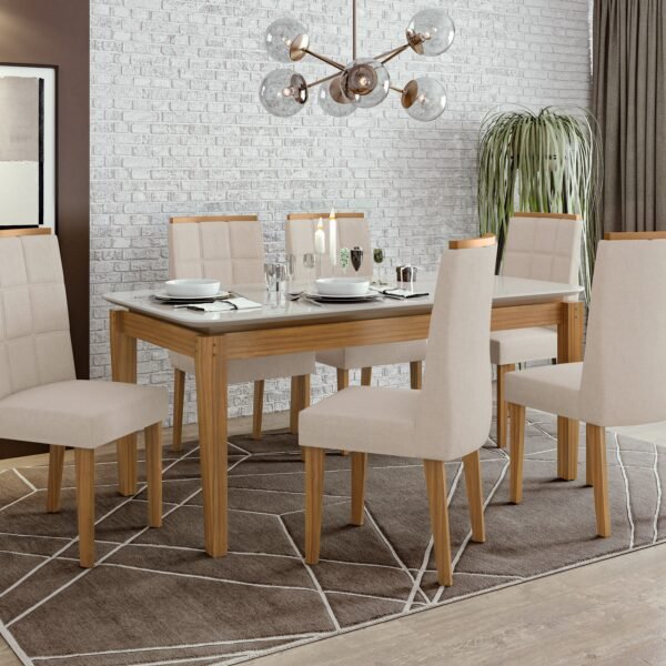MESA ARIES 180 CM ROVERE NATURAL /BLANQUECINA