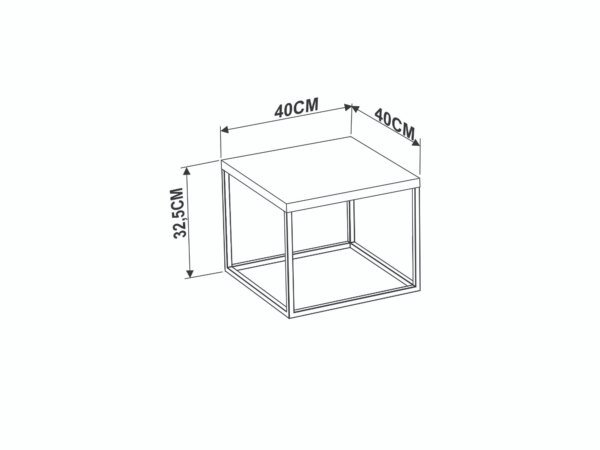 MESA CUBE  BLANCO/NEGRO