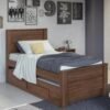 CAMA INDIVIDUAL ATHENAS AVELLANA CON CAMA AUXILIAR