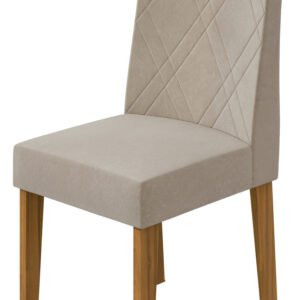 SILLA PRIVILEGE TERCIOPELO CREMA NATURAL/ ROVERE NATURALE