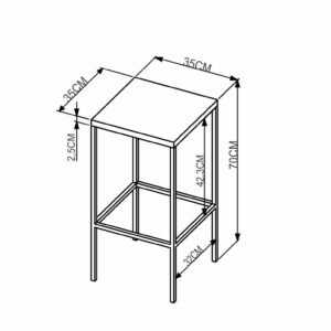 KIT DE TABURETES (2UND)  VERMONT/COBRE