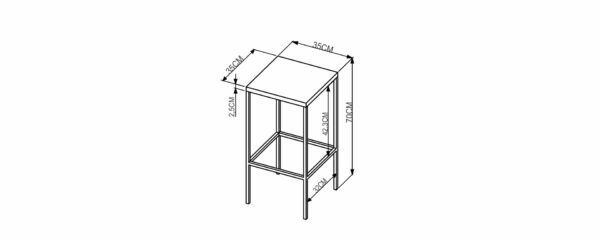 KIT DE TABURETES (2UND)  VERMONT/COBRE