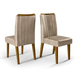 SILLA ISIS MADERA IPE/ VELUDO KRAFT