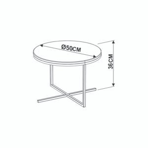 MESA 4816 NEGRO/COBRE