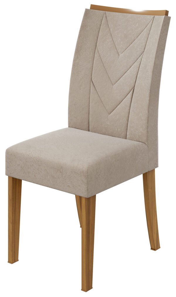 SILLA  ATACAMA  TERCIOPELO CREMA NATURAL/ ROVERE NATURALE