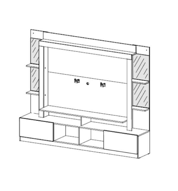 RACK OSLO  MADERADO BLANCO