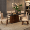 MESA ITALIA  1200X900X35 RUSTICO MALBEC/PRETO BRILHO