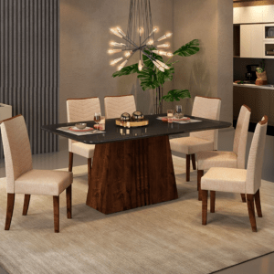 MESA ITALIA  1200X900X35 RUSTICO MALBEC/PRETO BRILHO