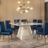 MESA DALA- TAMPO CHANF. CURVO MAD/VD 1360*1360*30 OFF WHITE/ OFF WHITE