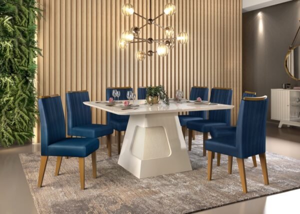 MESA DALA- TAMPO CHANF. CURVO MAD/VD 1360*1360*30 OFF WHITE/ OFF WHITE