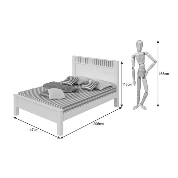 CAMA MATRIMONIAL ATHENAS FULL COLOR ROBLE NATURAL/ BLANQUECINO