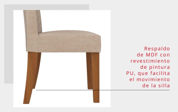 SILLA SERENA RUSTICO TERRARA/LINO BRONCE