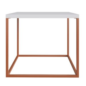 MESA CUBE  BLANCO/COBRE