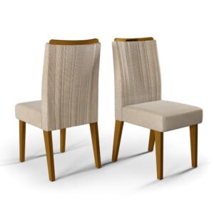 SILLA ISIS MADERA IPE/ LINHO SAARA