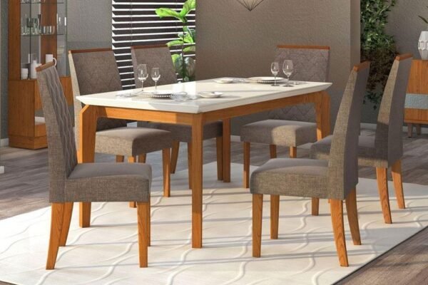 MESA ROUGE 1700X900 RUSTICO TERRARA CON TOPE BISELADO