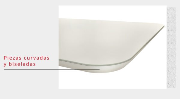 MESA DALA- TAMPO CHANF.CURVO MAD/VD 1360X1360X30 CARVALHO NOBRE/ OFF WHITE