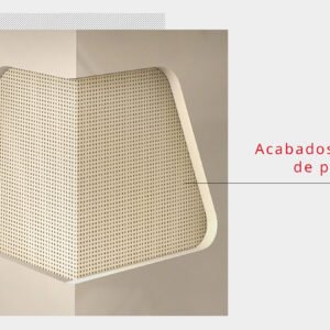 MESA DALA- TAMPO CHANF.CURVO MAD/VD 1360X1360X30 CARVALHO NOBRE/ OFF WHITE