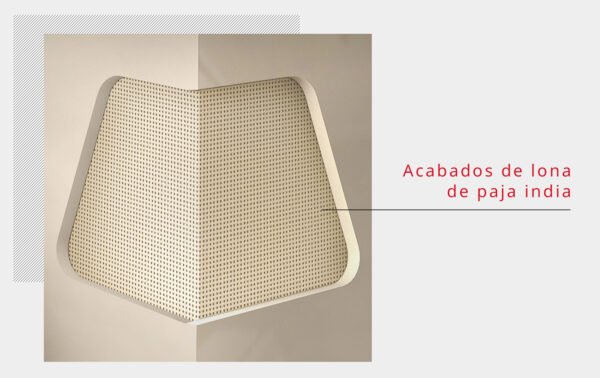 MESA DALA- TAMPO CHANF.CURVO MAD/VD 1360X1360X30 CARVALHO NOBRE/ OFF WHITE