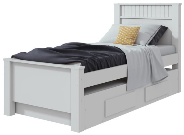 CAMA INDIVIDUAL ATHENAS BLANCA CON CAMA AUXILIAR